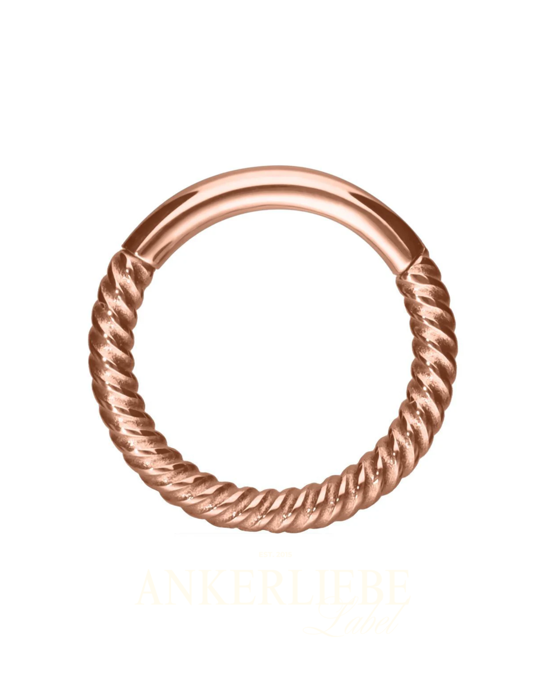 rosegold twisted chain clicker | piercing