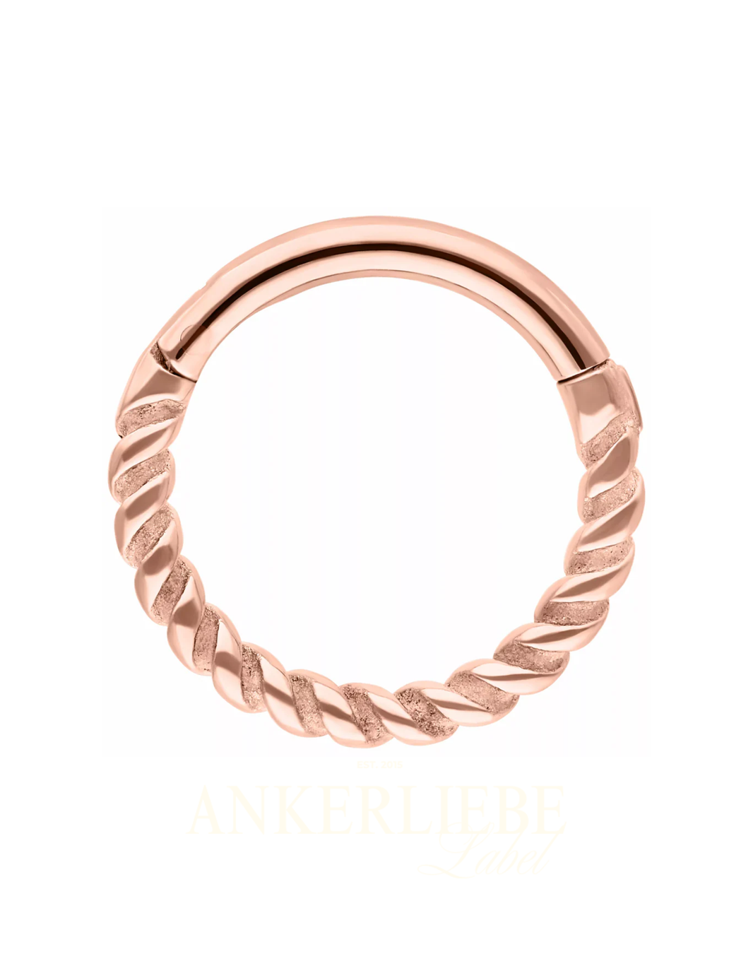 rosegold twisted rope clicker | piercing