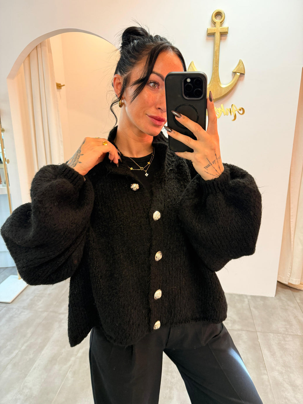 basic amira schwarz | wollweste