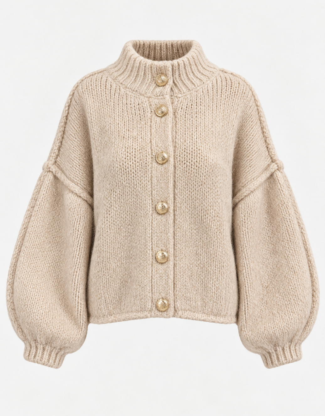 wollweste mit knöpfen | beige