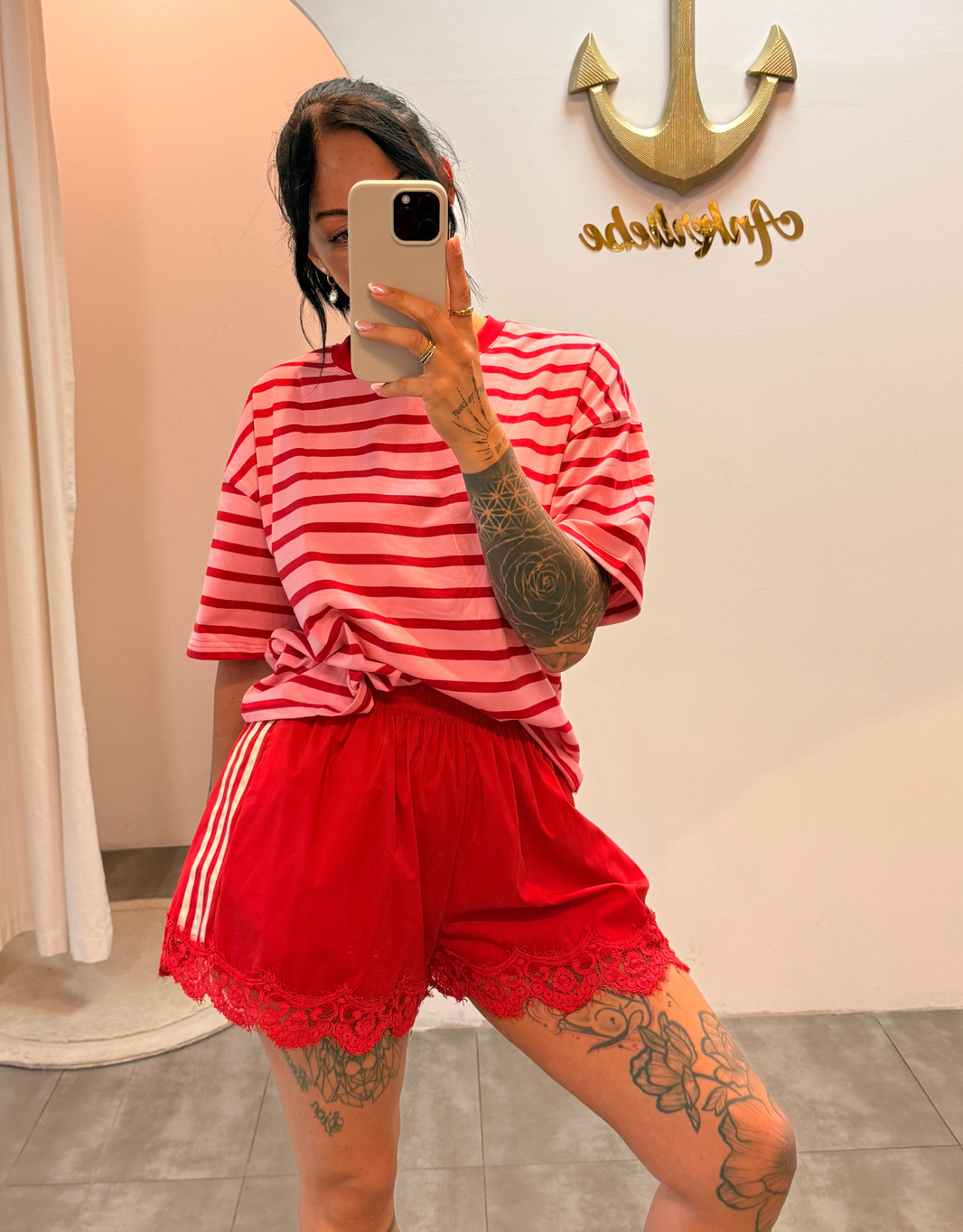 image gestreiftes shirt | rouge