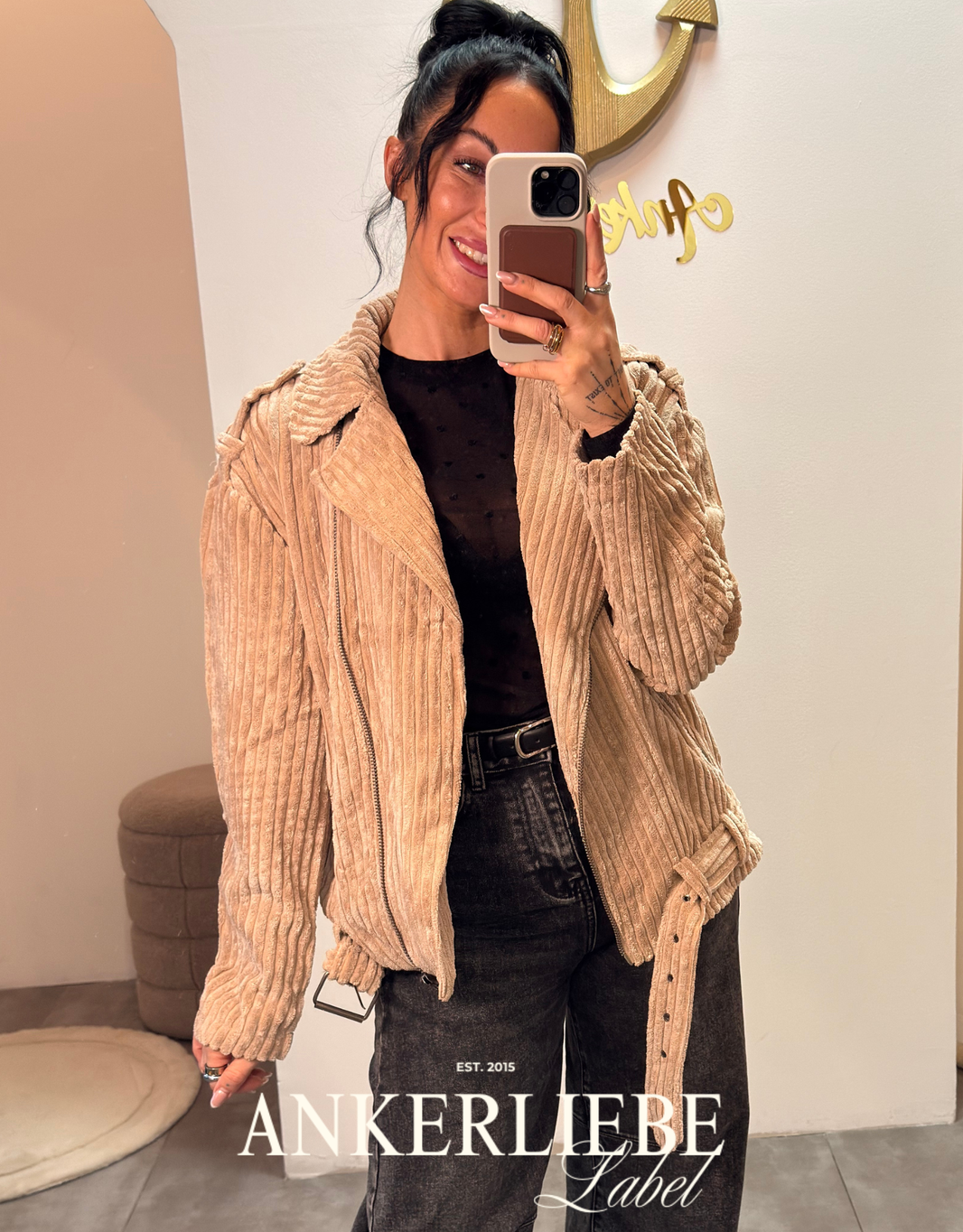oversized cord jacke | beige
