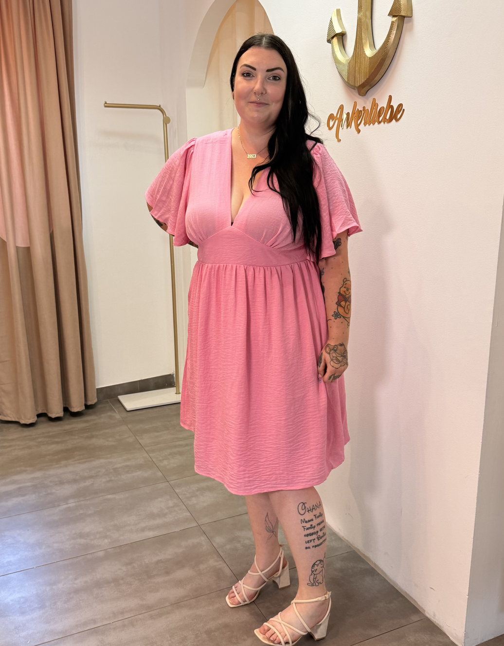 sommerkleid curvy | pink