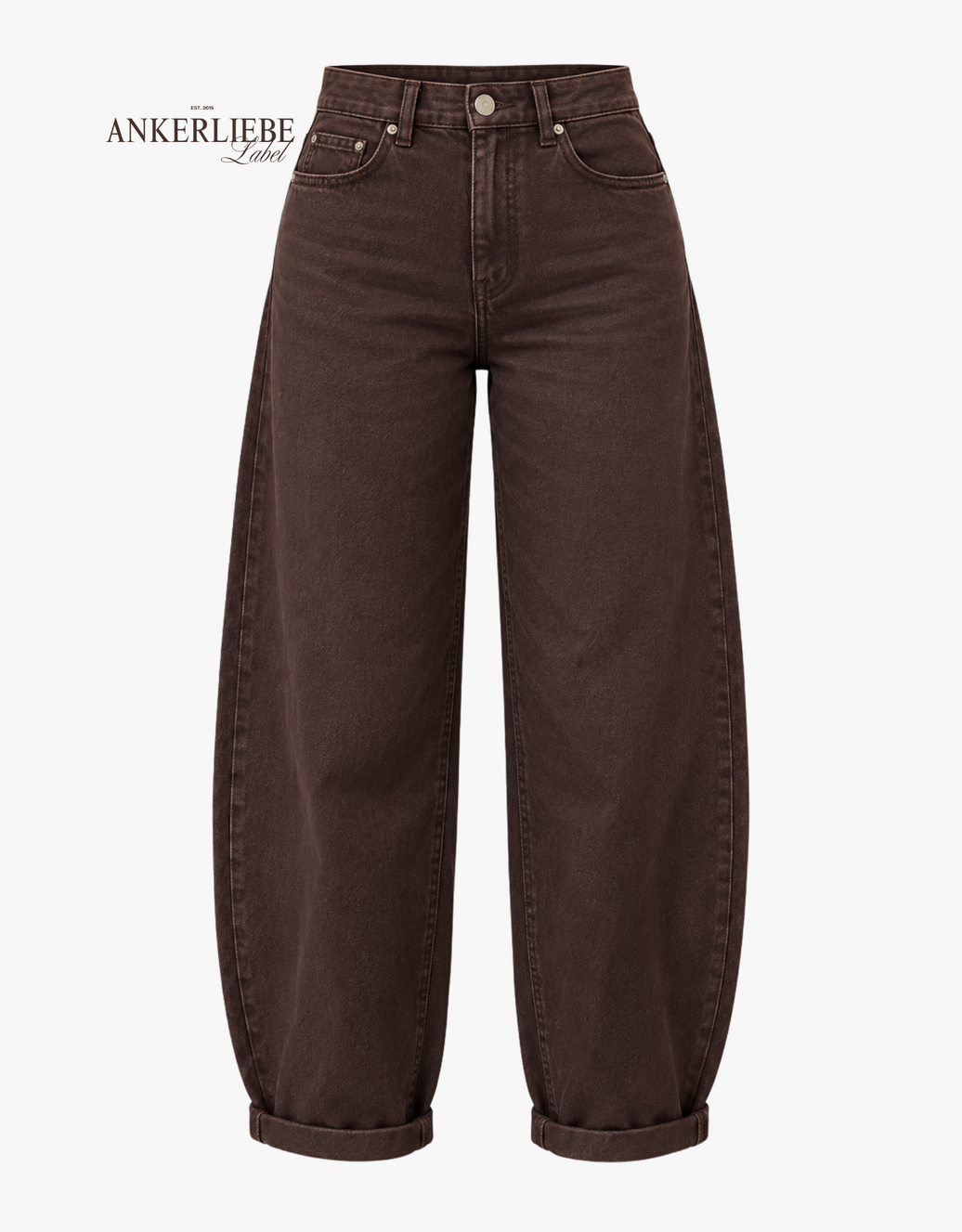 soft denim ballon jean | chocolate denim