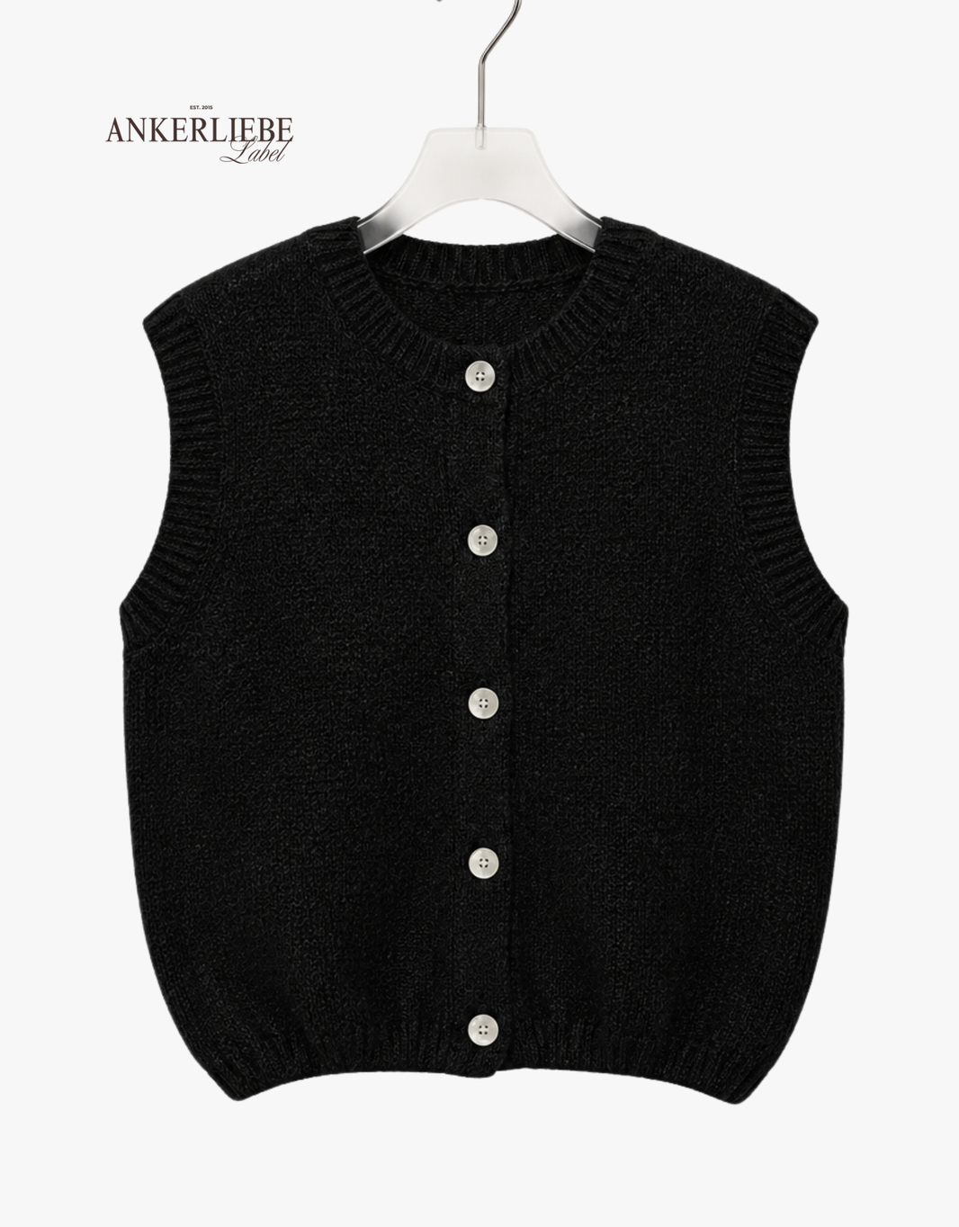soft mohair gilet | schwarz