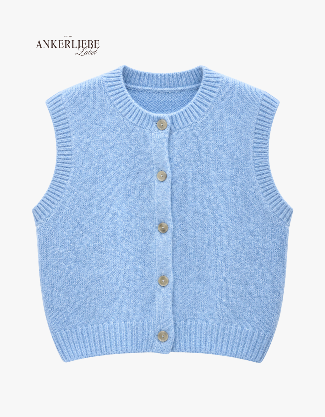 soft mohair gilet | hellblau