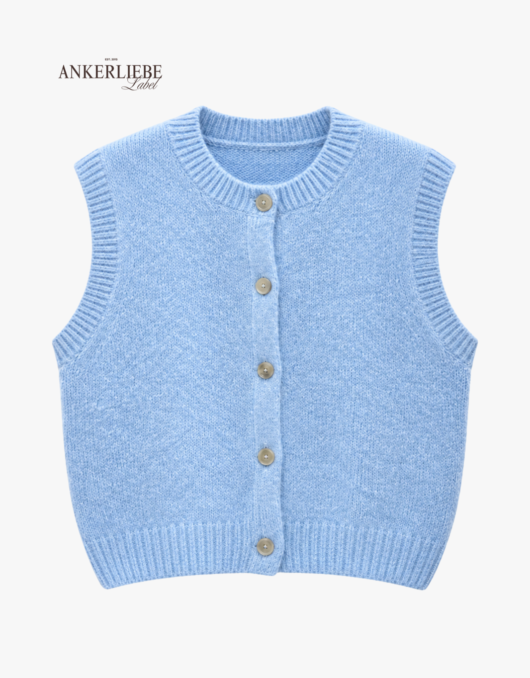 soft mohair gilet | hellblau