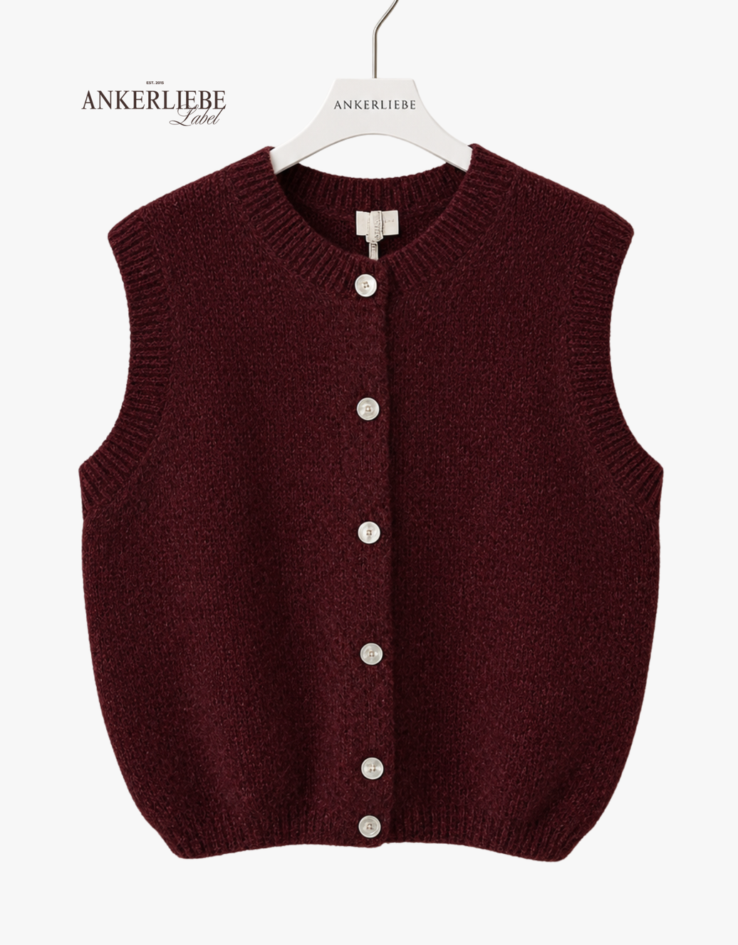 soft mohair gilet | bordeaux