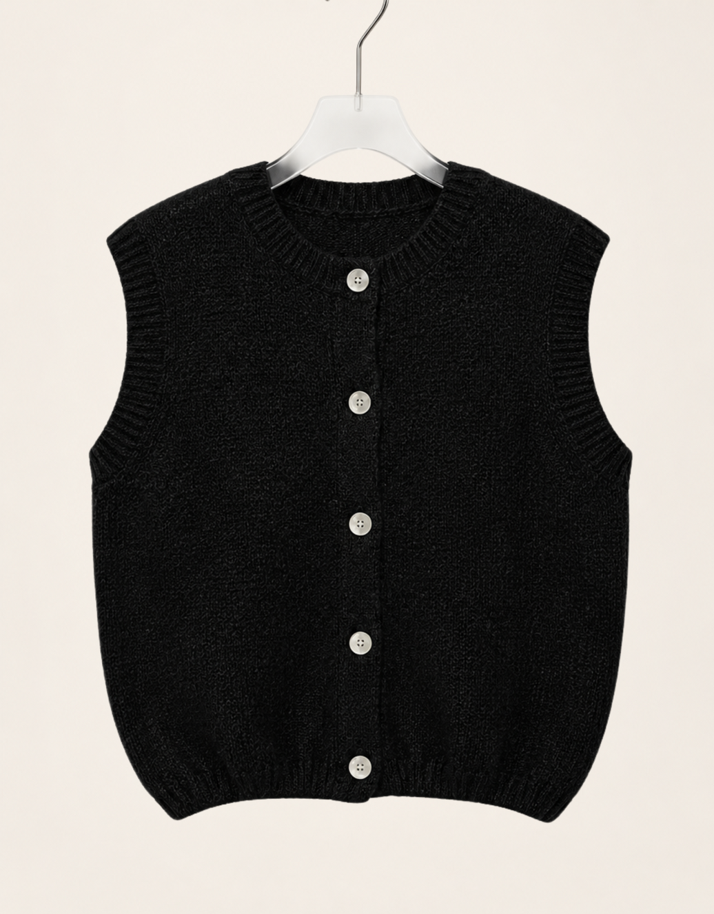 soft mohair gilet | schwarz