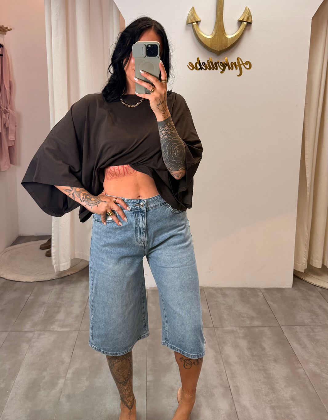 image long bermuda jean | blue