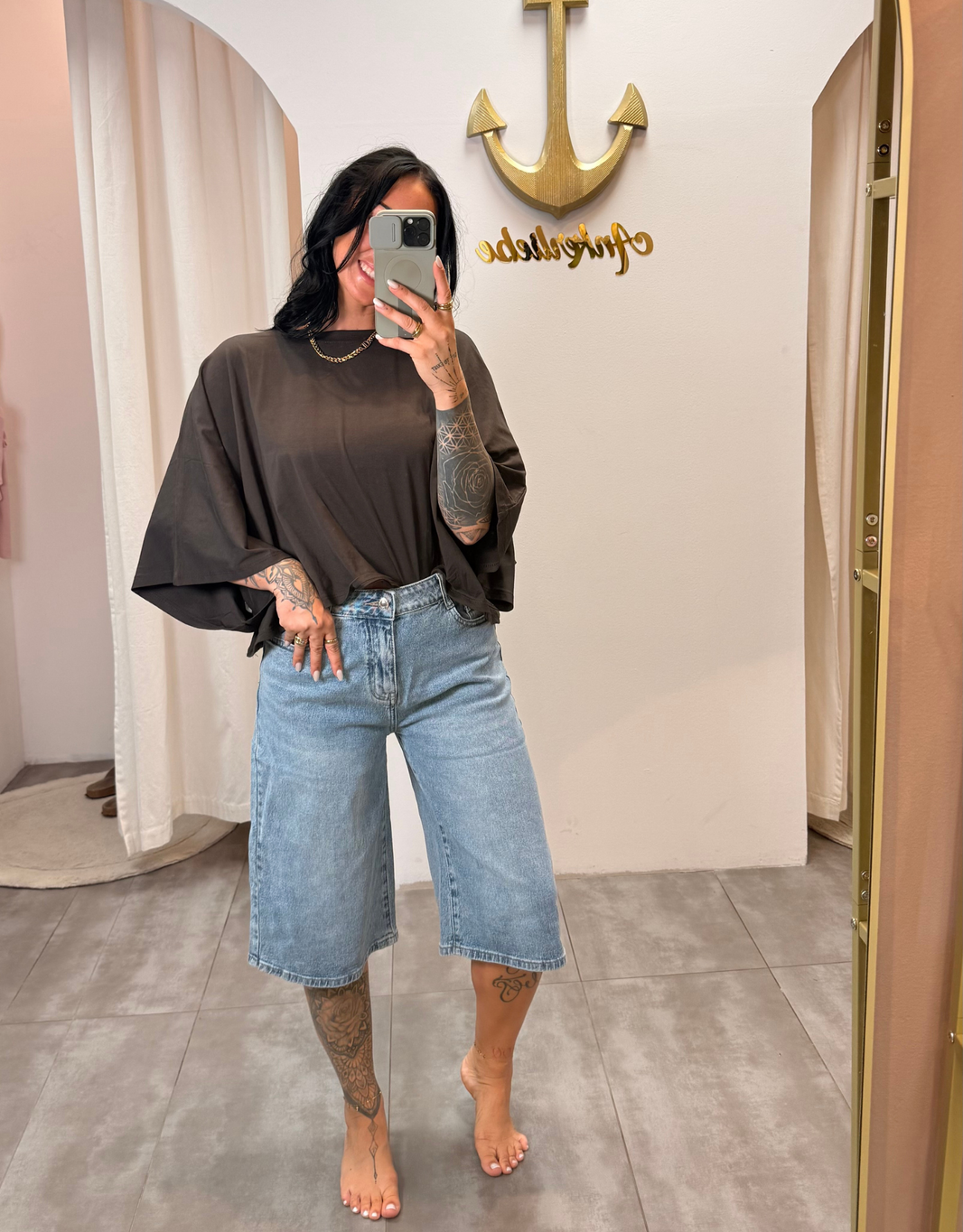 long bermuda jean | blue