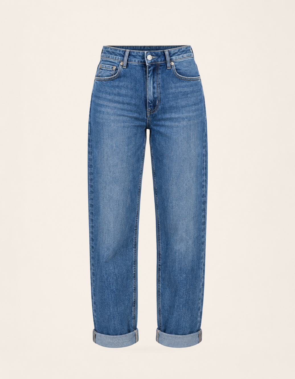 mom jean soft denim | dark blue