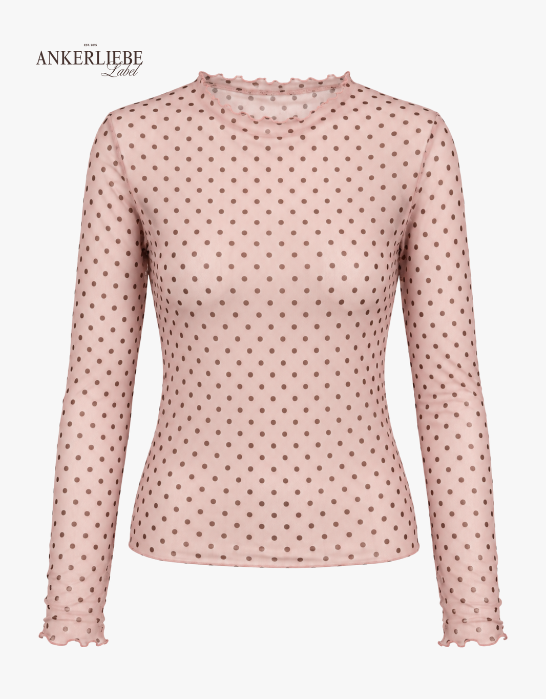 mesh top gepunktet | rosa burgund
