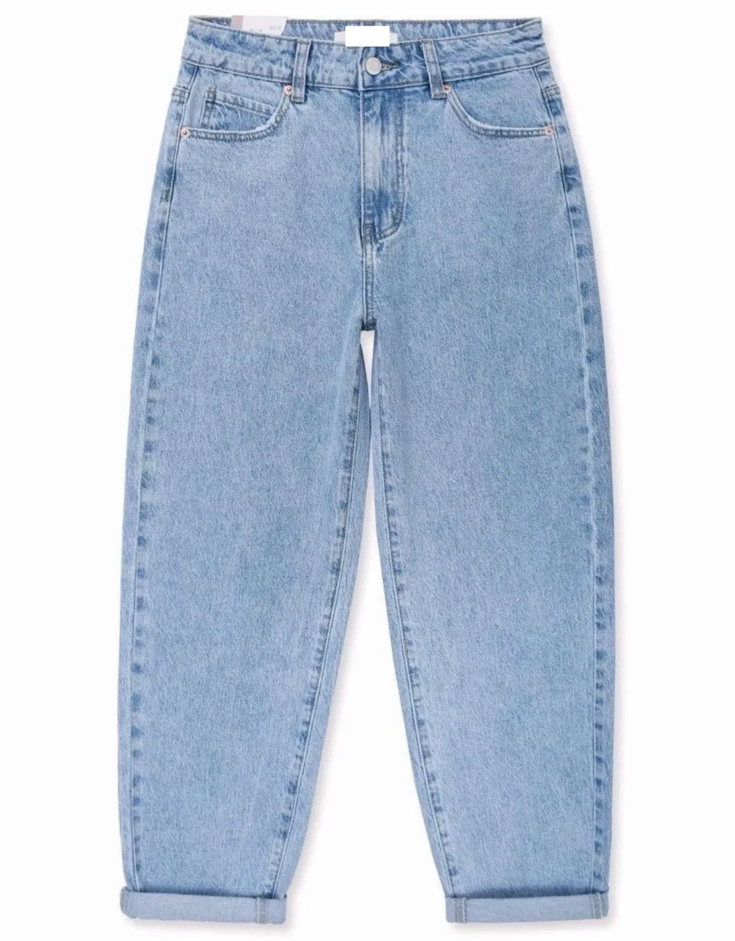 mom jean | washed blue
