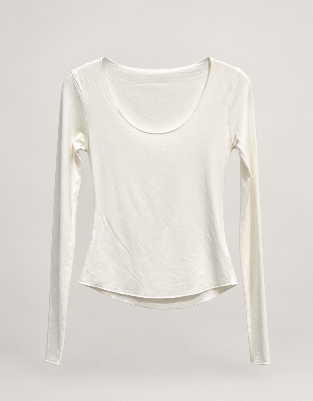 the everyday fit | rundhals longsleeve | creme