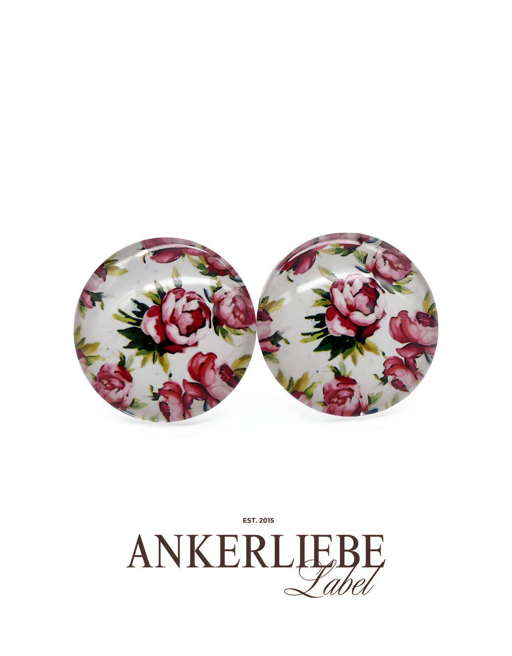ohrstecker rosenrot