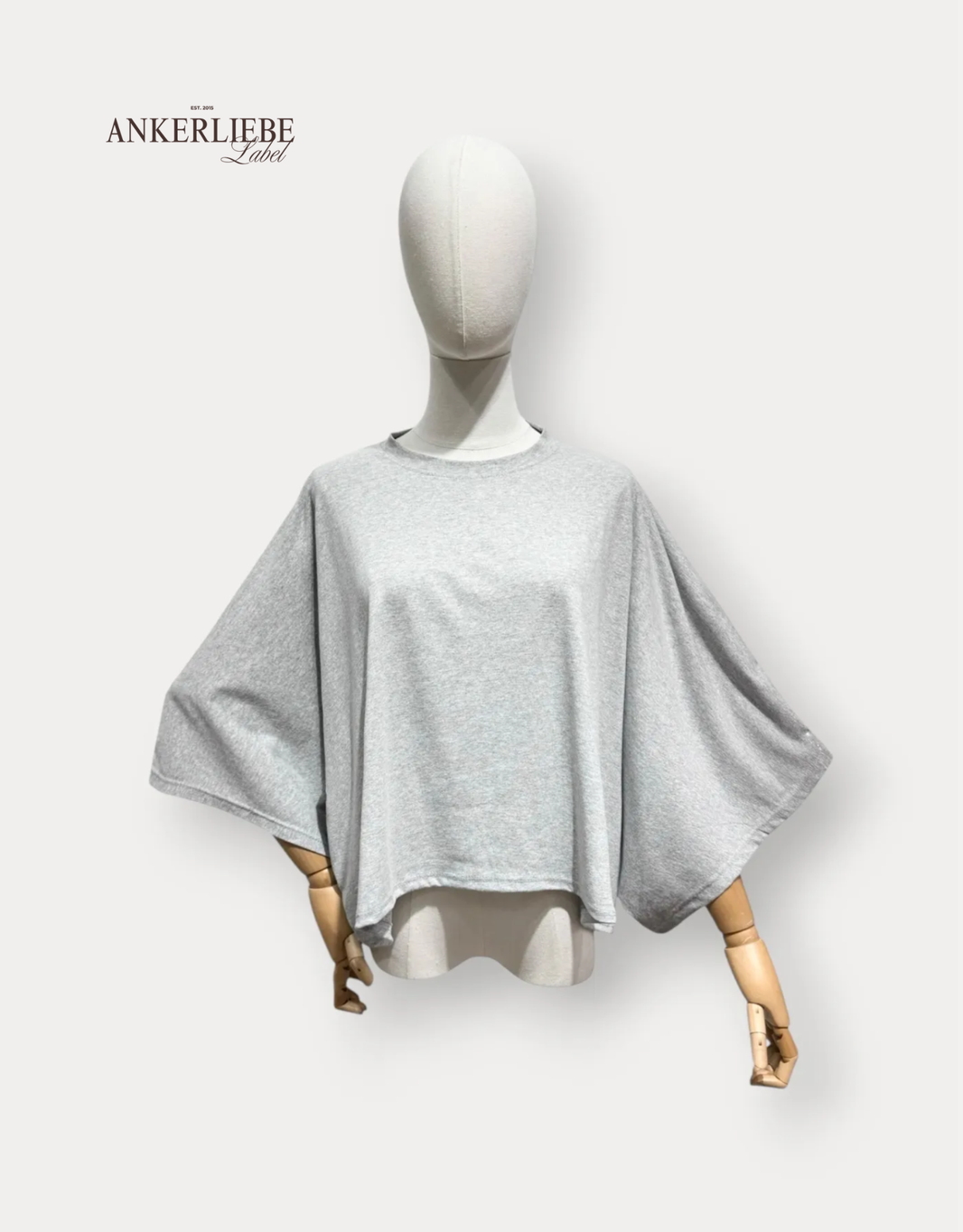 superlight perfect crop shirt | oversized | hellgrau