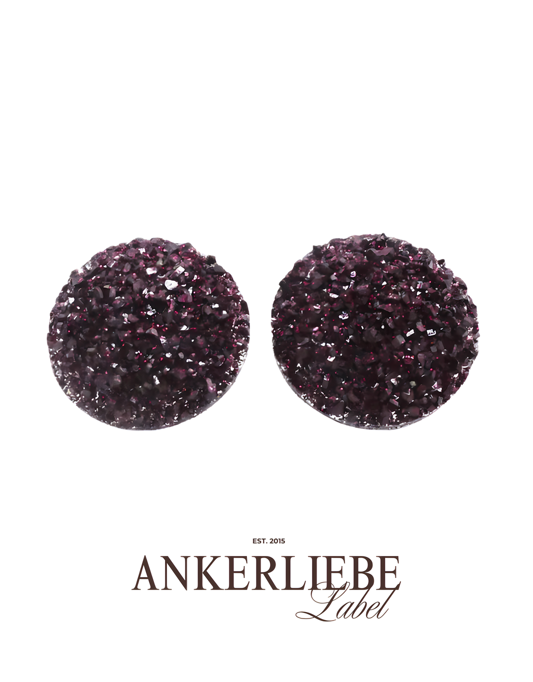 stecker druzy burgundy