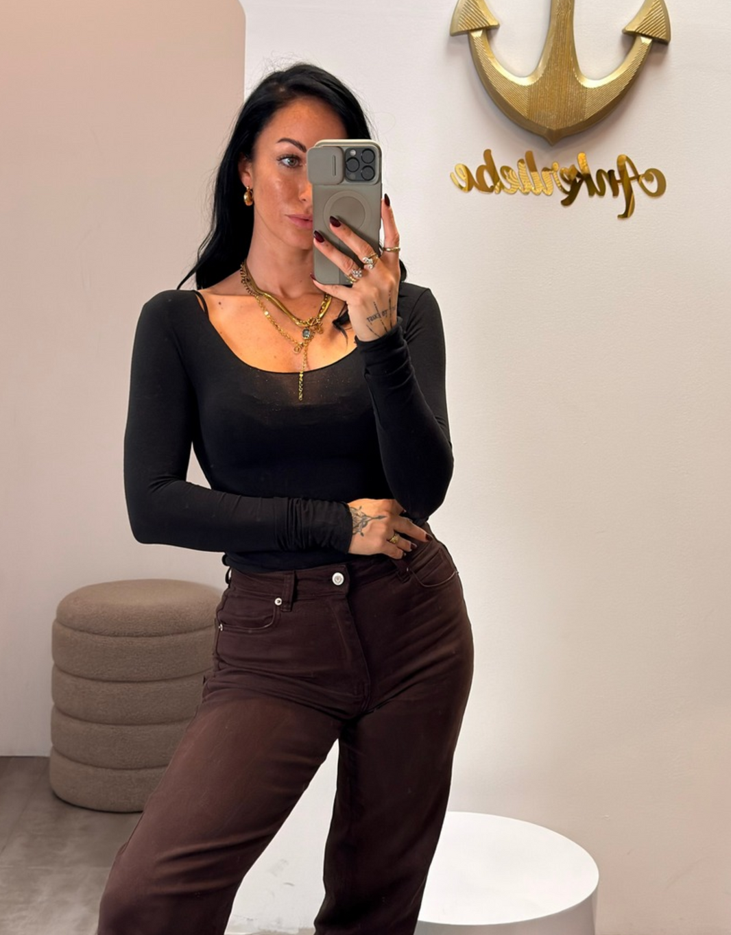 image the everyday fit | rundhals longsleeve | schwarz