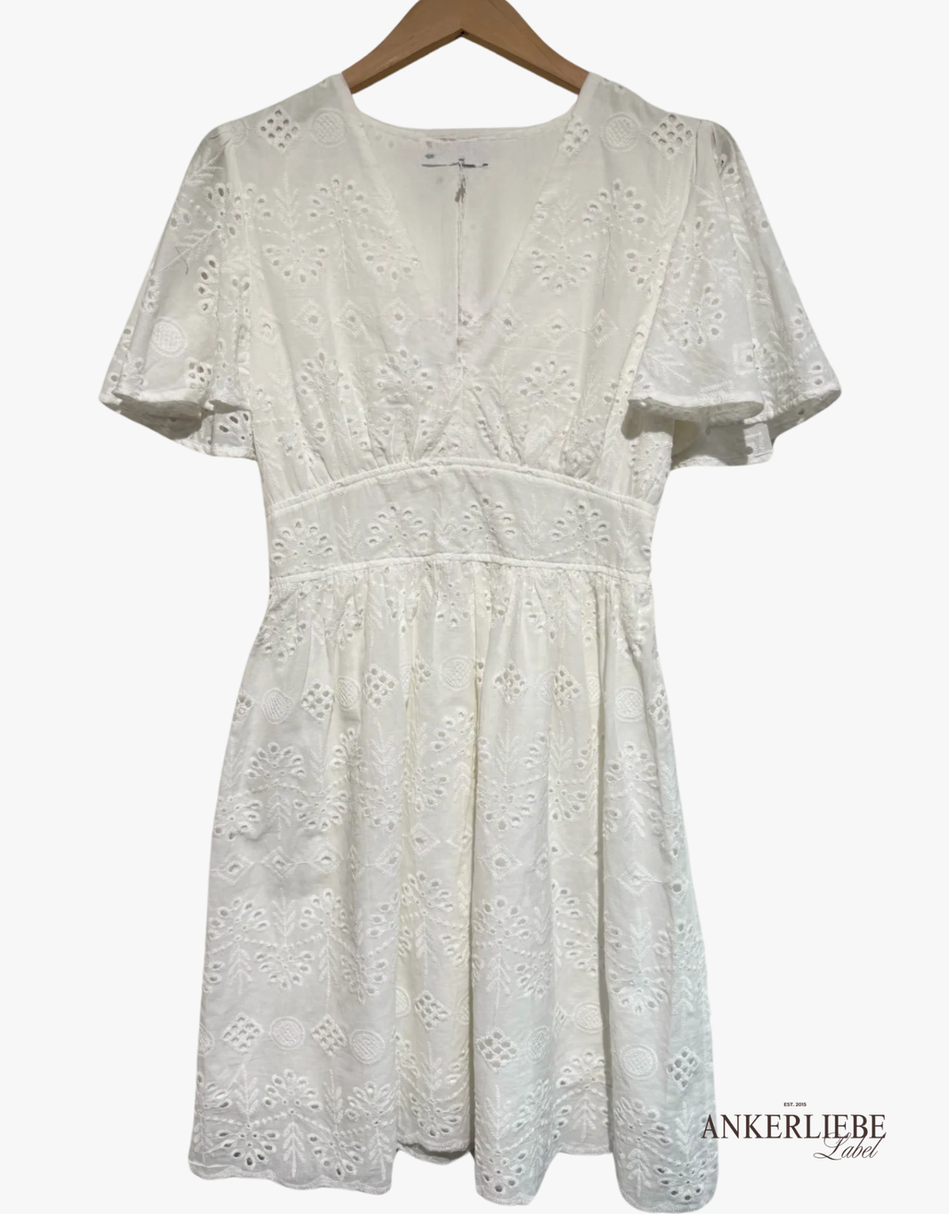 image baumwoll sommerkleid embroidery | weiß