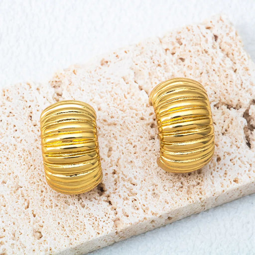 1-Paar-Einfacher-Stil-Einfarbig-Titan-Stahl-Ohrstecker-3
