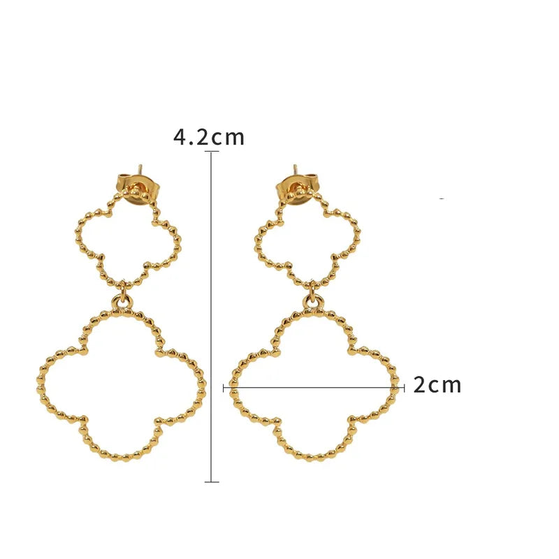 1-Pair-Ig-Style-Vacation-French-Style-Four-Leaf-Clover-Plating-Hollow-Out-Stainless-Steel-Titanium-Steel-18k-Gold-Plated-Drop-Earrings (3)