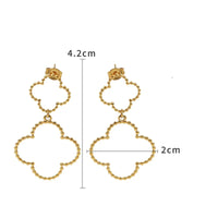 1-Pair-Ig-Style-Vacation-French-Style-Four-Leaf-Clover-Plating-Hollow-Out-Stainless-Steel-Titanium-Steel-18k-Gold-Plated-Drop-Earrings (3)