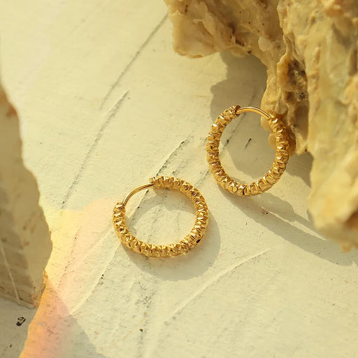 1-Pair-Simple-Style-Circle-Stainless-Steel-18K-Gold-Plated-Hoop-Earrings-display-picture-2