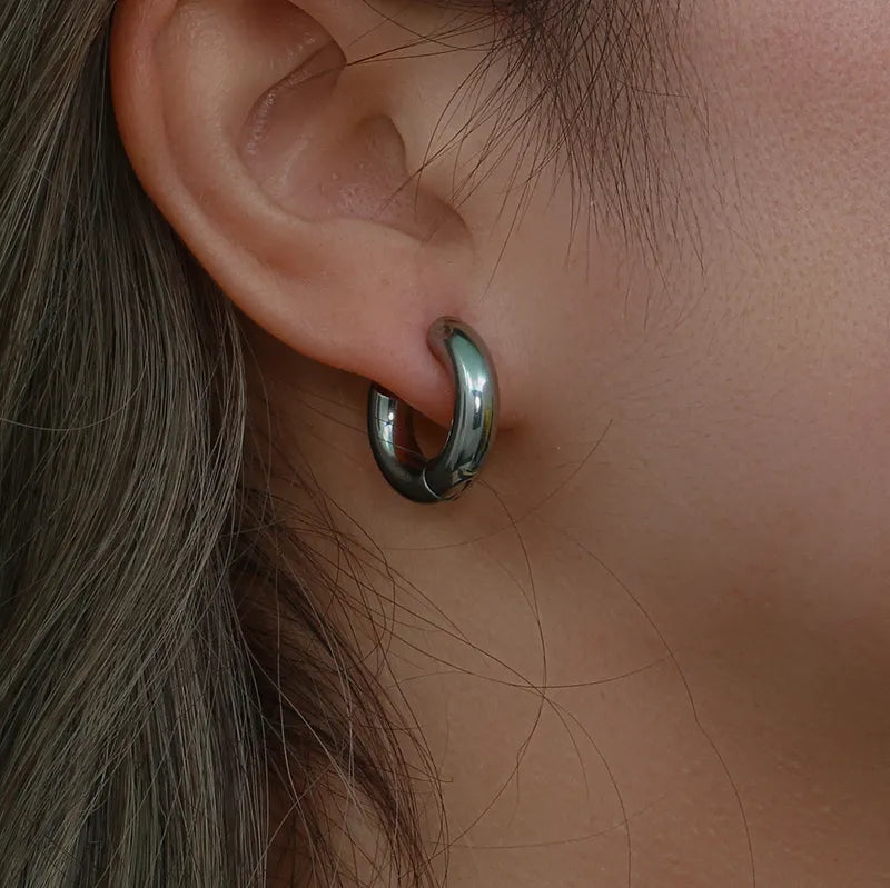 image 1-Pair-Simple-Style-Round-Plating-Stainless-Steel-18k-Gold-Plated-Hoop-Earrings (4)