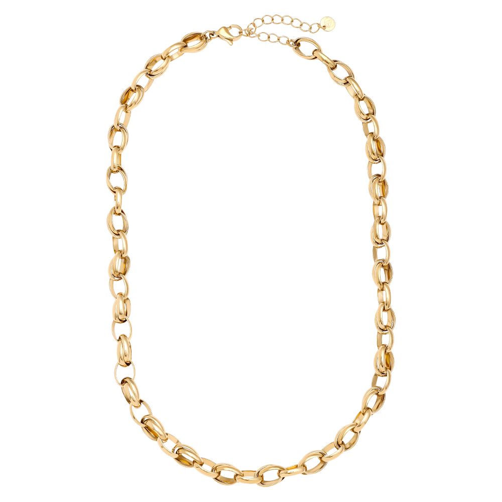 statement gliederkette edelstahl | halskette