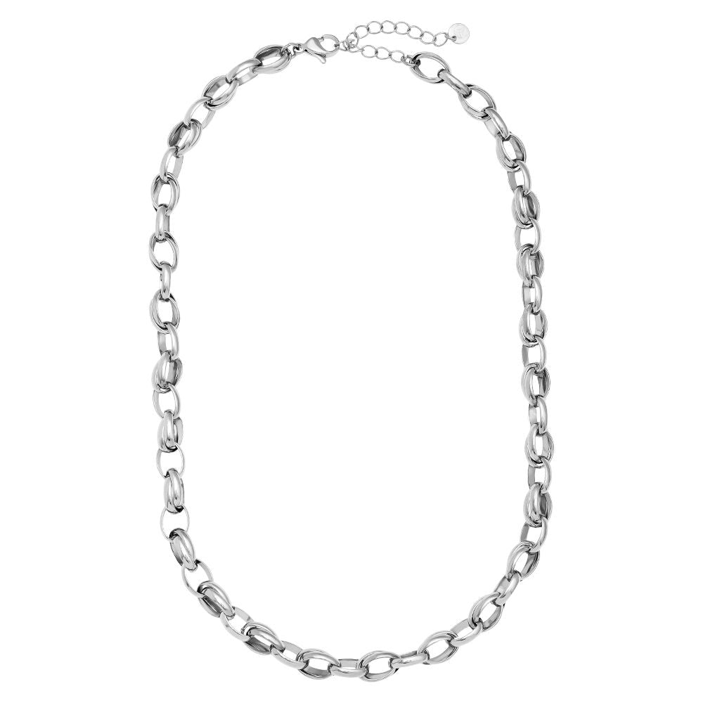 statement gliederkette edelstahl | halskette