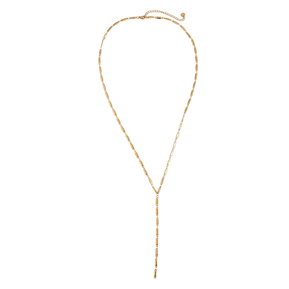 image fine beaded y-kette edelstahl | halskette