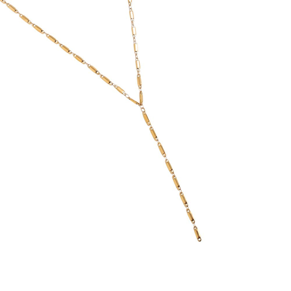 image fine beaded y-kette edelstahl | halskette