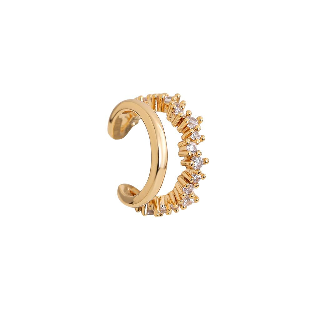 zirconia double earcuff | gold