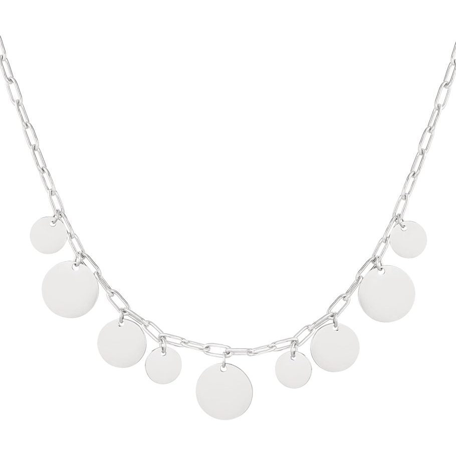 image Silberne Edelstahl-Halskette mit großen Plättchen – Solea Schmuckstück von Ankerliebe