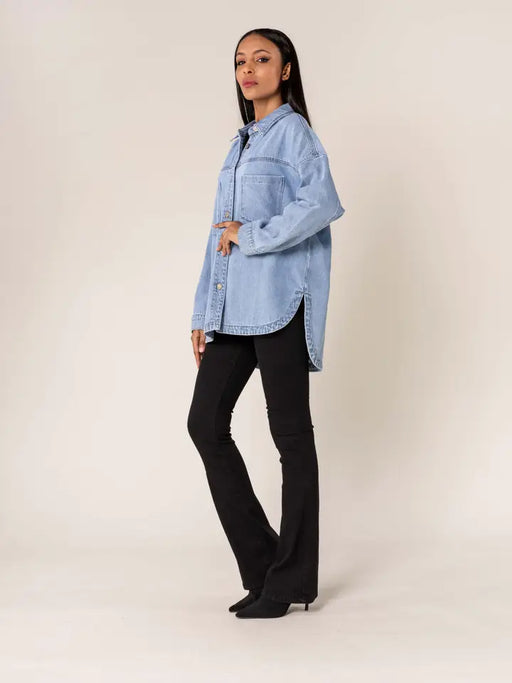 oversized jeanshemd | light blue