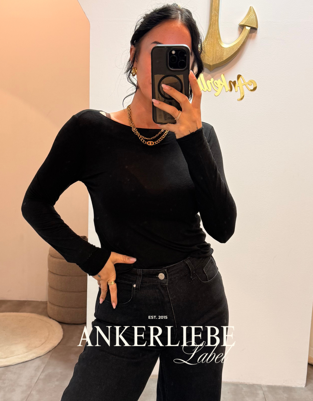 soft cashmere langarmshirt | einfarbig