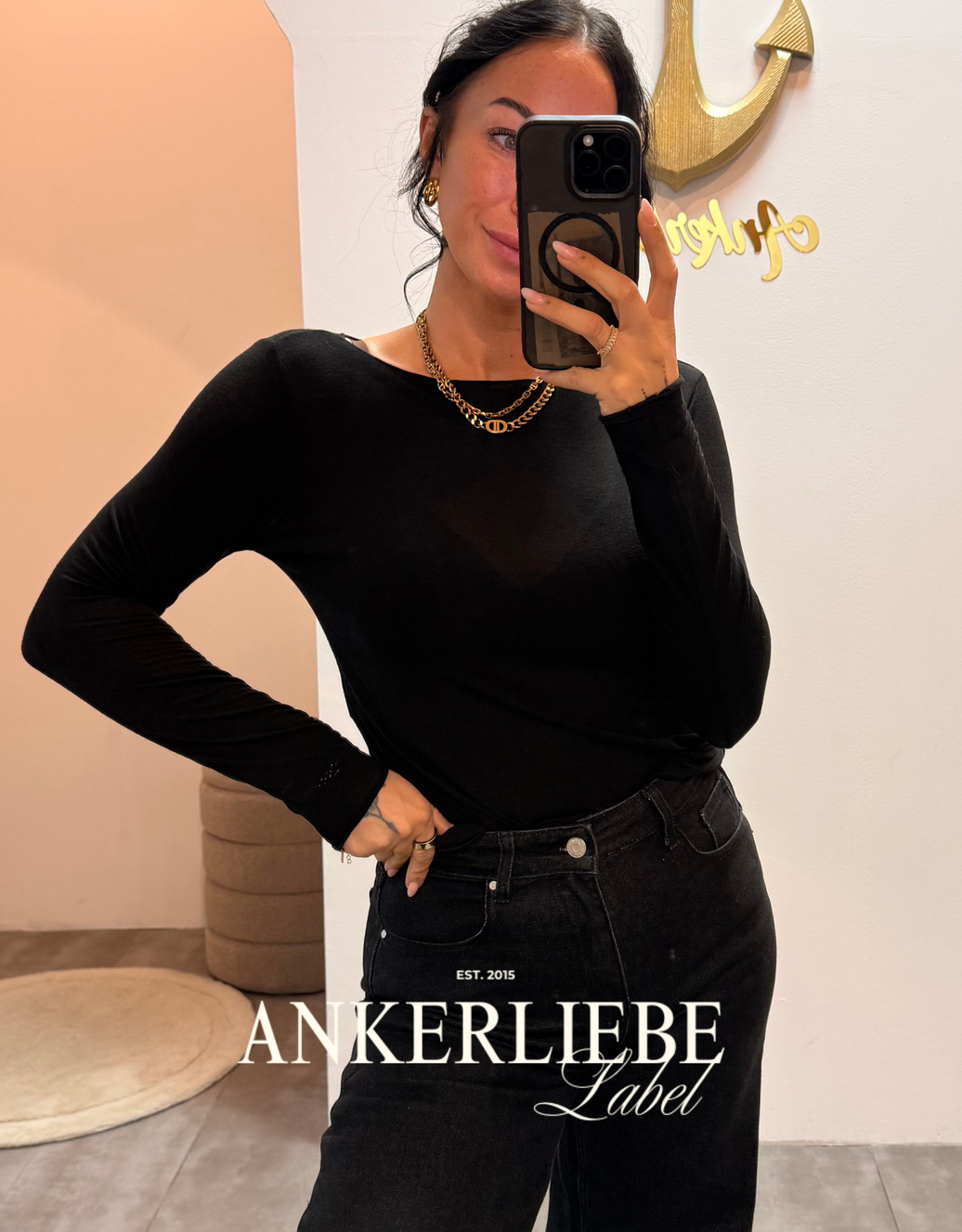 soft cashmere langarmshirt | einfarbig