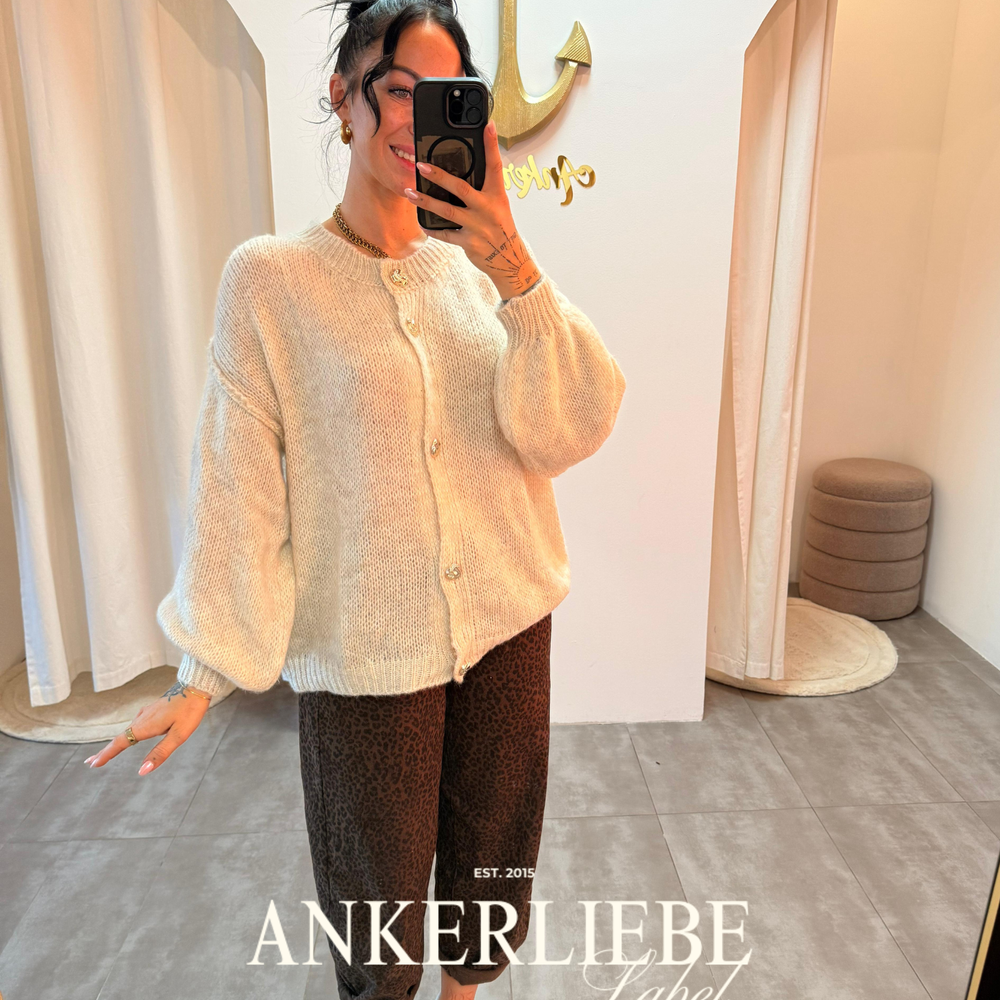sari creme | cardigan