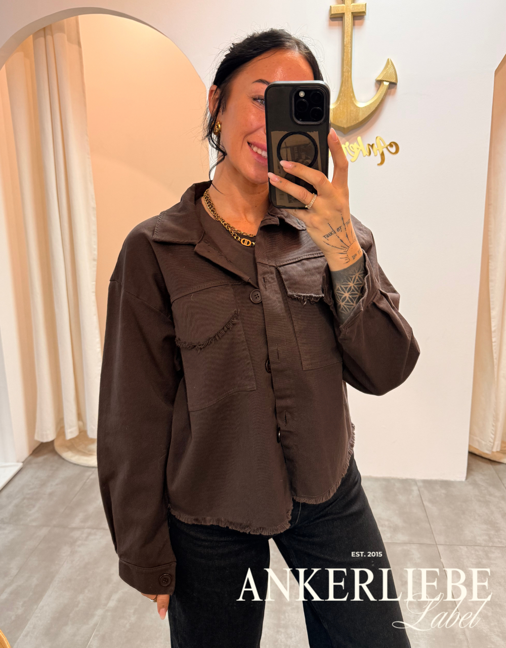 leichte jeansjacke | schoko