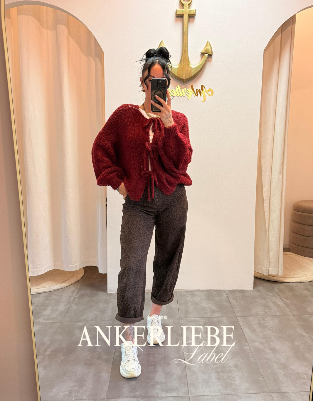 image zoey bow | berry cardigan