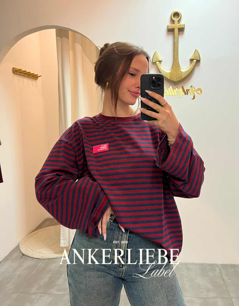 coco | stripe longsleeve - rot/blau