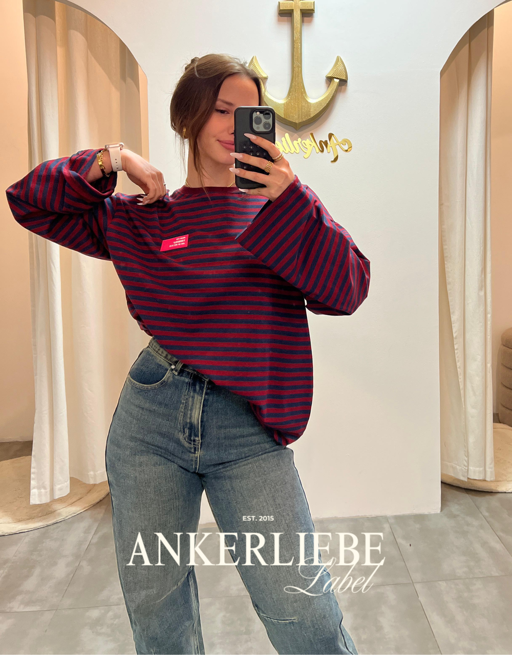 coco | stripe longsleeve - rot/blau