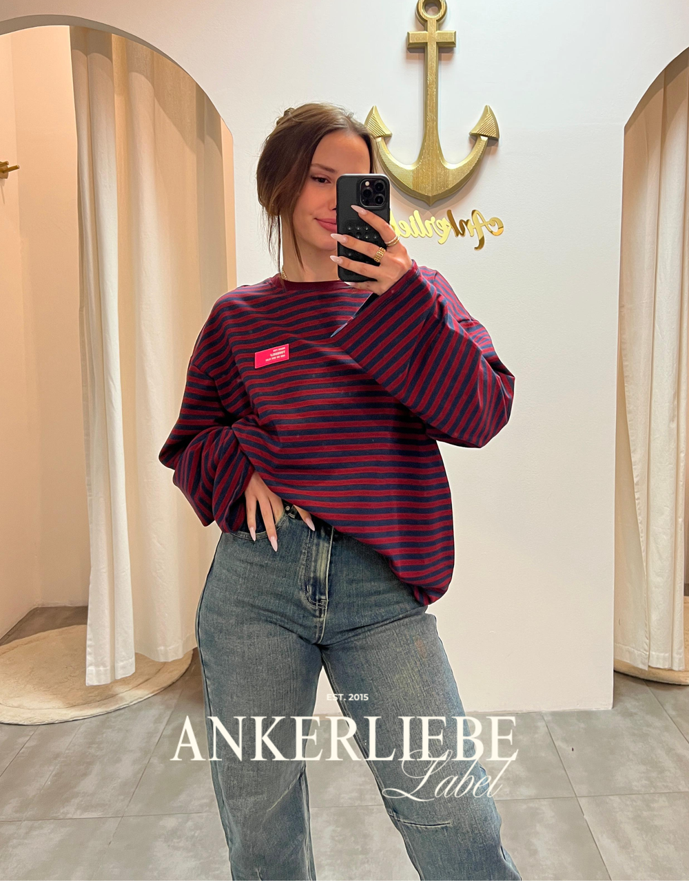 coco | stripe longsleeve - rot/blau