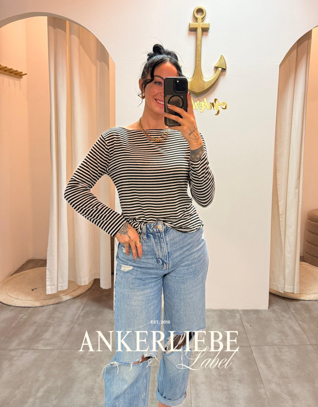 image soft cashmere langarmshirt | gestreift