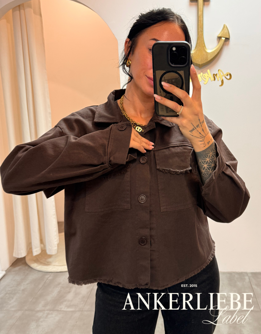 leichte jeansjacke | schoko