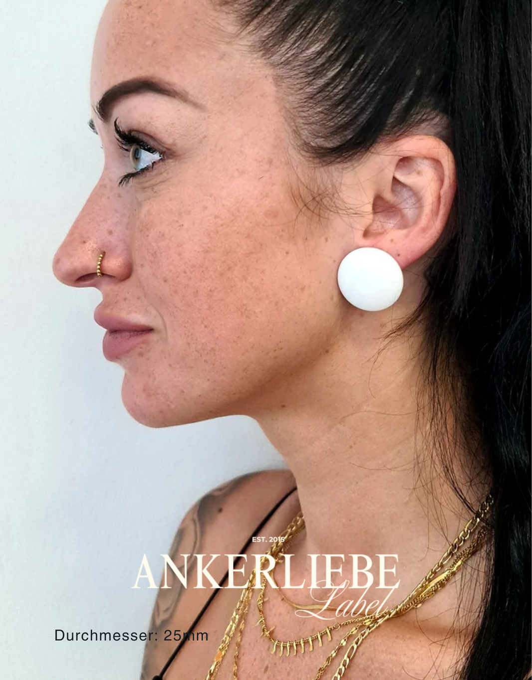 stecker/clips weiß glanz kuppelig