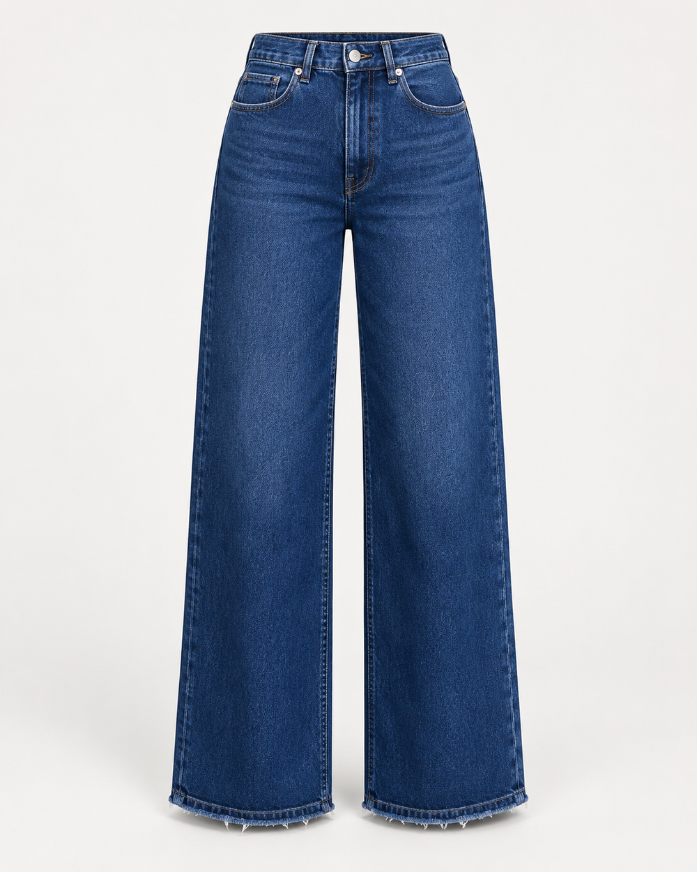 long soft denim wide leg jean | dark blue