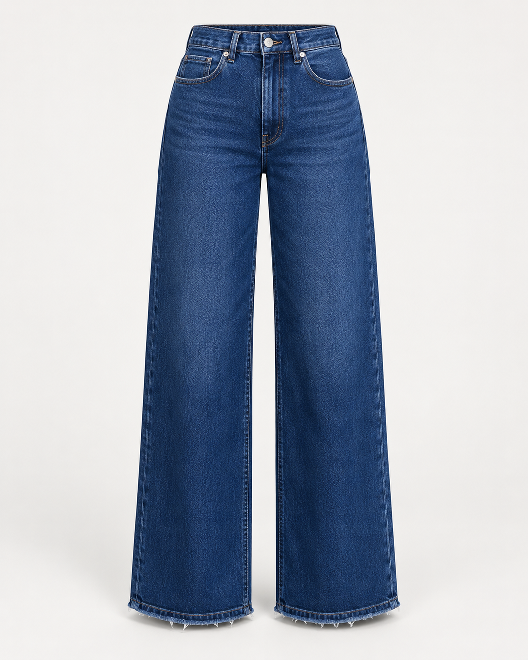 long soft denim wide leg jean | dark blue