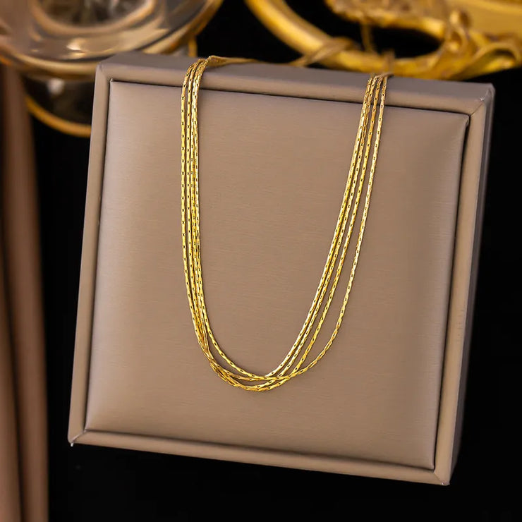 Gro-handel-Schmuck-Einfacher-Stil-Geometrisch-Titan-Stahl-18-Karat-Vergoldet-berzug-Halskette (1)